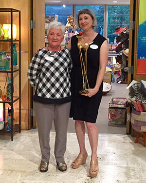Trudy Hurd with Larassa Kabel who was honored with the David Hurd Innovator of the Year Award for the 2016 Des Moines Arts Festival