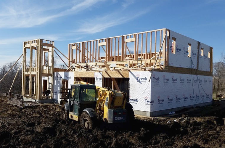 framing-new-house-designed-and-built-by-Silent-Rivers-in-Iowa