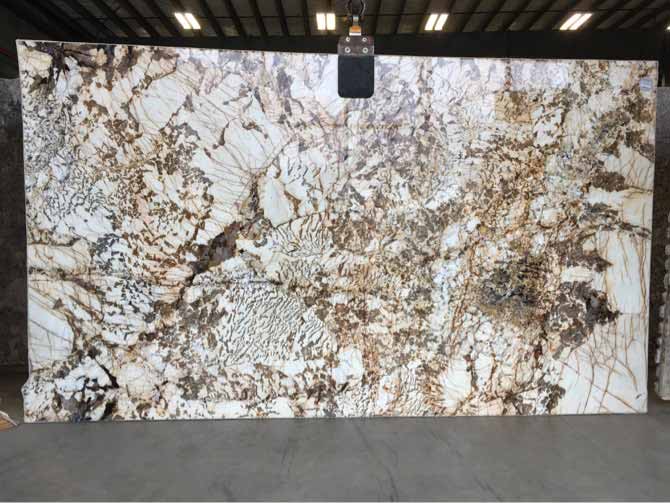 11 foot granite slab for master bathroom designed by Silent Rivers, Des Moines, iowa