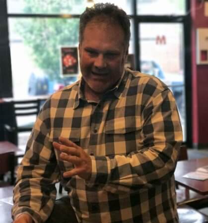 Chaden Halfhill talks art and design at Mars Cafe DMAFcurated event for Des Moines Arts Festival