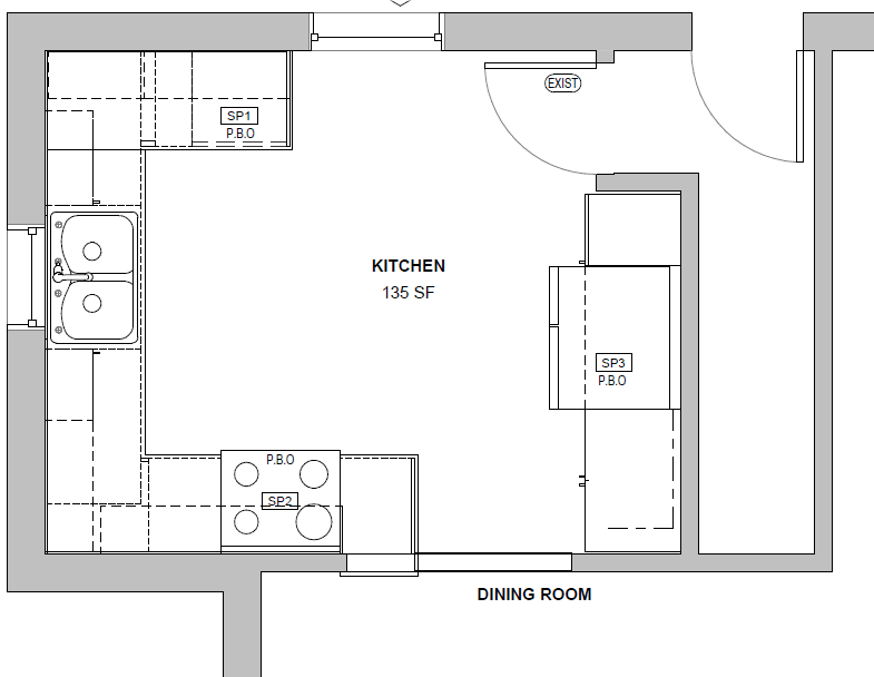 small kitchen remodel_new floor plan by Silent Rivers for Des Moines Beaverdale kitchen remodel