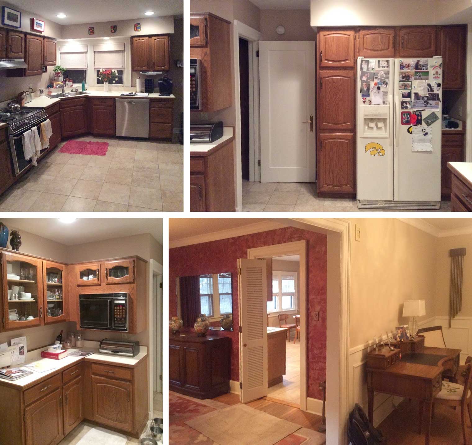 before images of kitchen in Des Moines tudor house to be remodeled by Silent Rivers