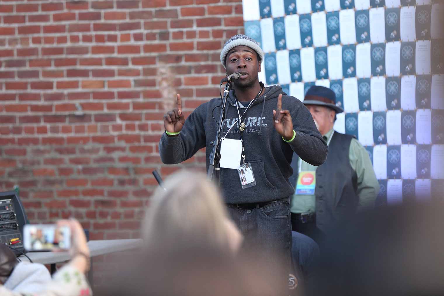 Emmett Phillips at Silent Rivers 25th anniversary and dsm Unveiling