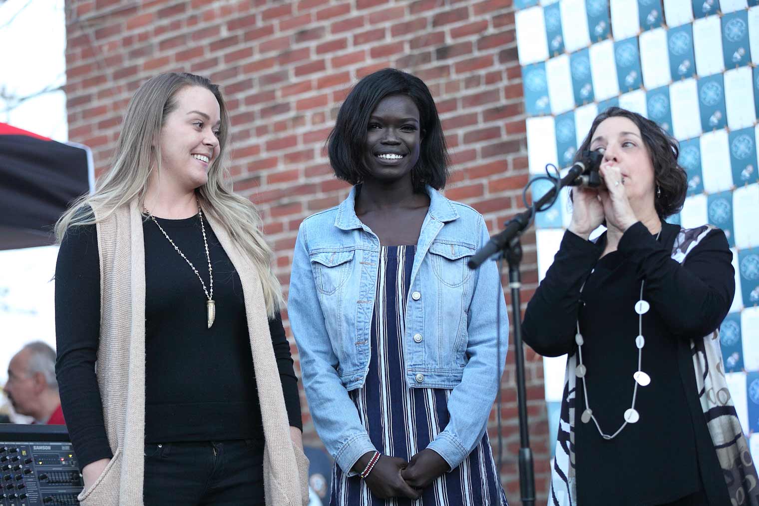 Paige Peterson, Samiya Abu-Youm and Christine Riccelli at Silent Rivers 25th Anniversary and dsm Unveiling