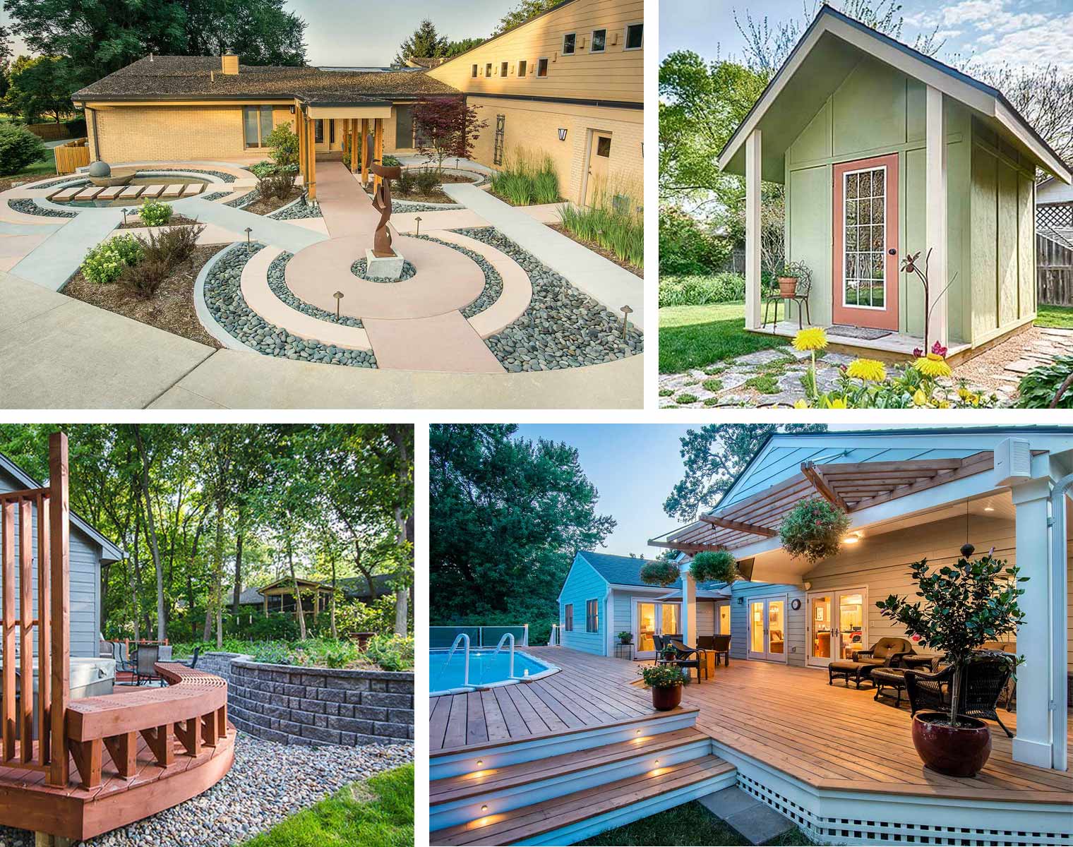 Des Moines projects by Silent Rivers deck builder, patio building and landscape designer