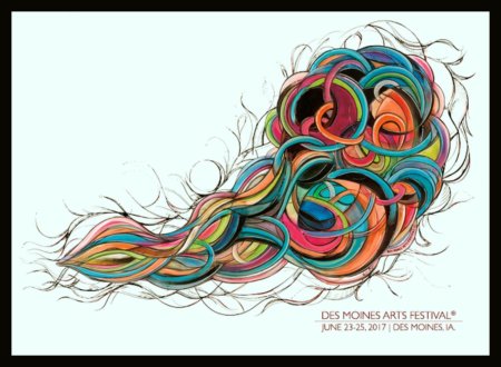 Des Moines Arts Festival commemorative poster by Chris Vance