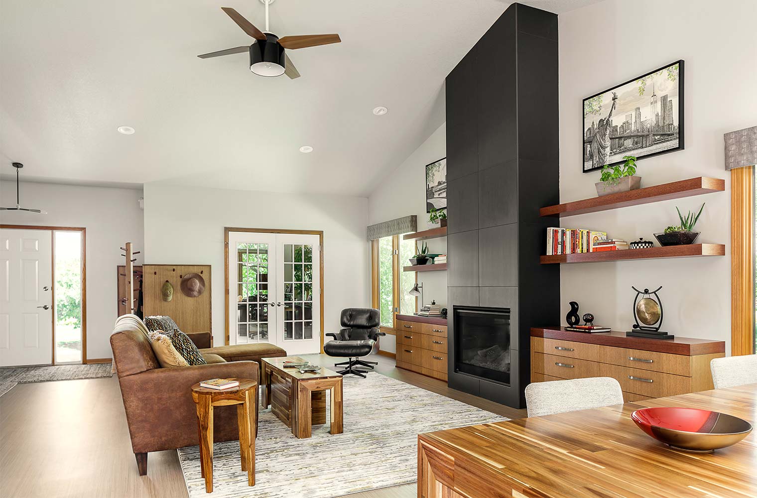 living room fireplace remodel Des Moines Southwestern Hills