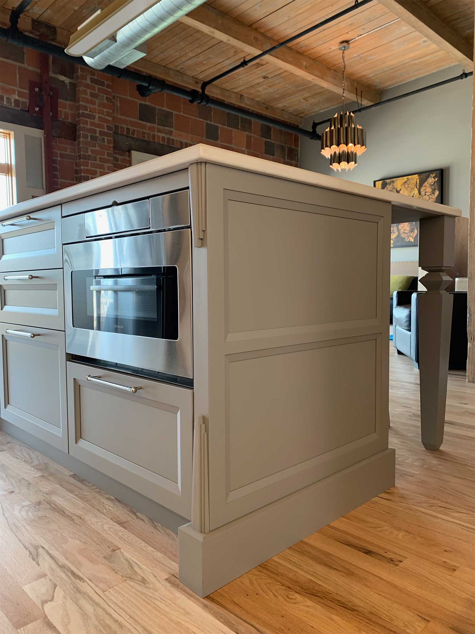 Brown Camp Loft Des Moines kitchen remodel by Silent Rivers